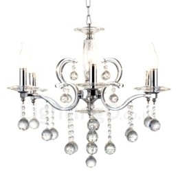 Designer Touch Decorative Chrome Elegant Crystal Candle Chandelier