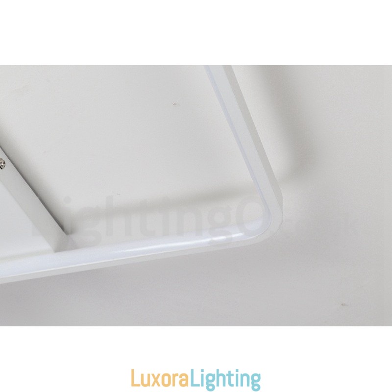 Designer Touch Decorative Dimmable White Square Wood Ceiling Light Ultrathin Ceiling Lamp Also Can Be Used As Wall Light