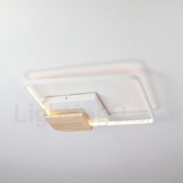 Designer Touch Decorative Dimmable White Square Wood Ceiling Light Ultrathin Ceiling Lamp Also Can Be Used As Wall Light