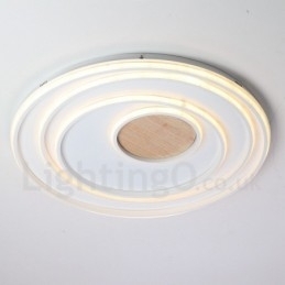 Designer Touch Decorative Dimmable White Rings Wood Ceiling Light Ultrathin Ceiling Lamp Also Can Be Used As Wall Light