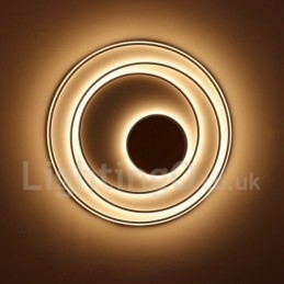 Designer Touch Decorative Dimmable White Rings Wood Ceiling Light Ultrathin Ceiling Lamp Also Can Be Used As Wall Light