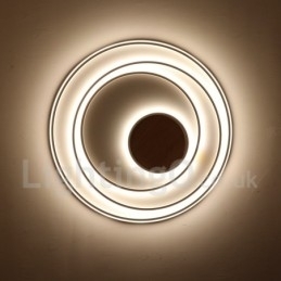 Designer Touch Decorative Dimmable White Rings Wood Ceiling Light Ultrathin Ceiling Lamp Also Can Be Used As Wall Light