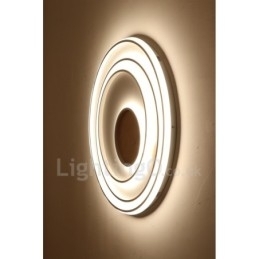 Designer Touch Decorative Dimmable White Rings Wood Ceiling Light Ultrathin Ceiling Lamp Also Can Be Used As Wall Light