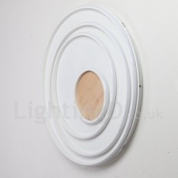 Designer Touch Decorative Dimmable White Rings Wood Ceiling Light Ultrathin Ceiling Lamp Also Can Be Used As Wall Light