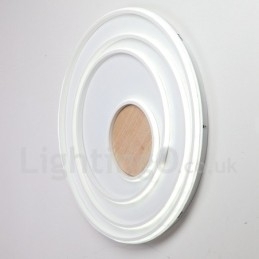Designer Touch Decorative Dimmable White Rings Wood Ceiling Light Ultrathin Ceiling Lamp Also Can Be Used As Wall Light