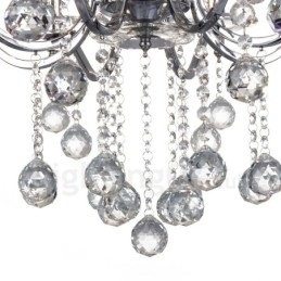 Designer Touch Decorative Chrome Elegant Crystal Candle Chandelier