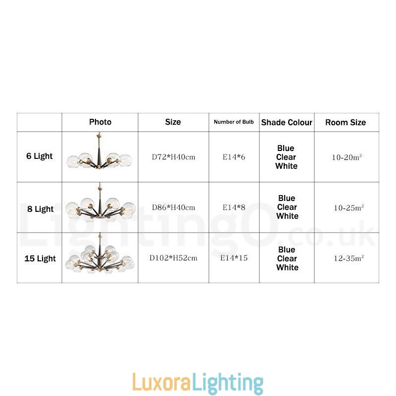 Designer Touch Decorative Retro Vintage Magic Bean Rustic Chandelier with Multi Colours Glass Shades