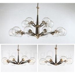 Designer Touch Decorative Retro Vintage Magic Bean Rustic Chandelier with Multi Colours Glass Shades