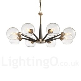 Designer Touch Decorative Retro Vintage Magic Bean Rustic Chandelier with Multi Colours Glass Shades
