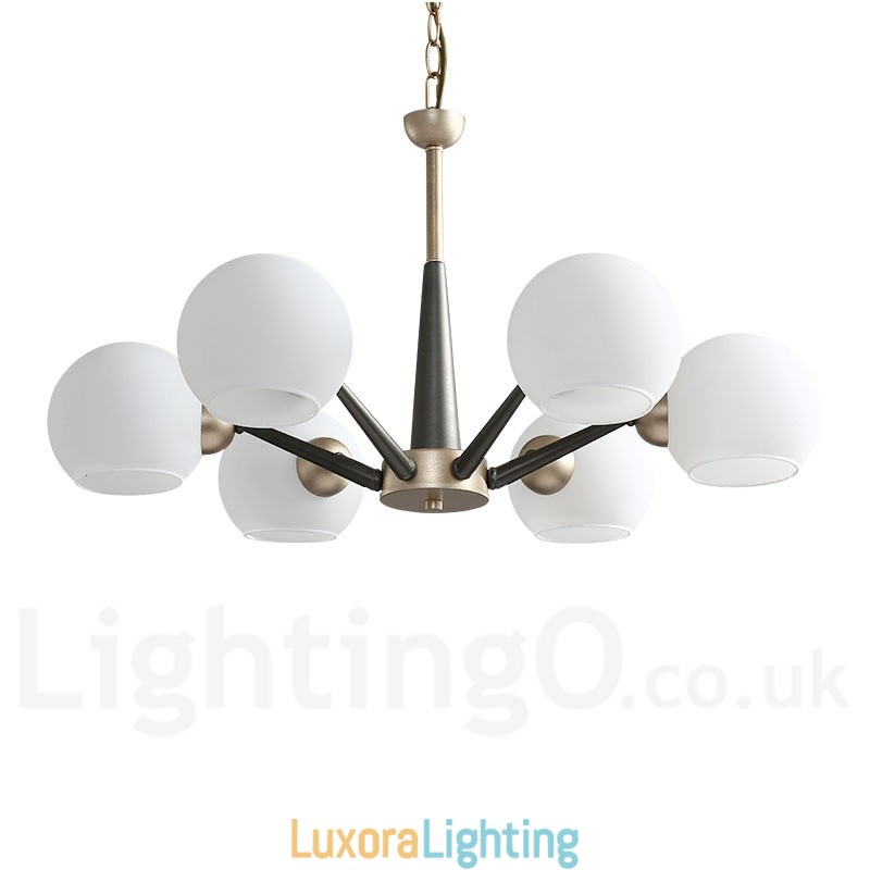 Designer Touch Decorative Retro Vintage Magic Bean Rustic Chandelier with Multi Colours Glass Shades