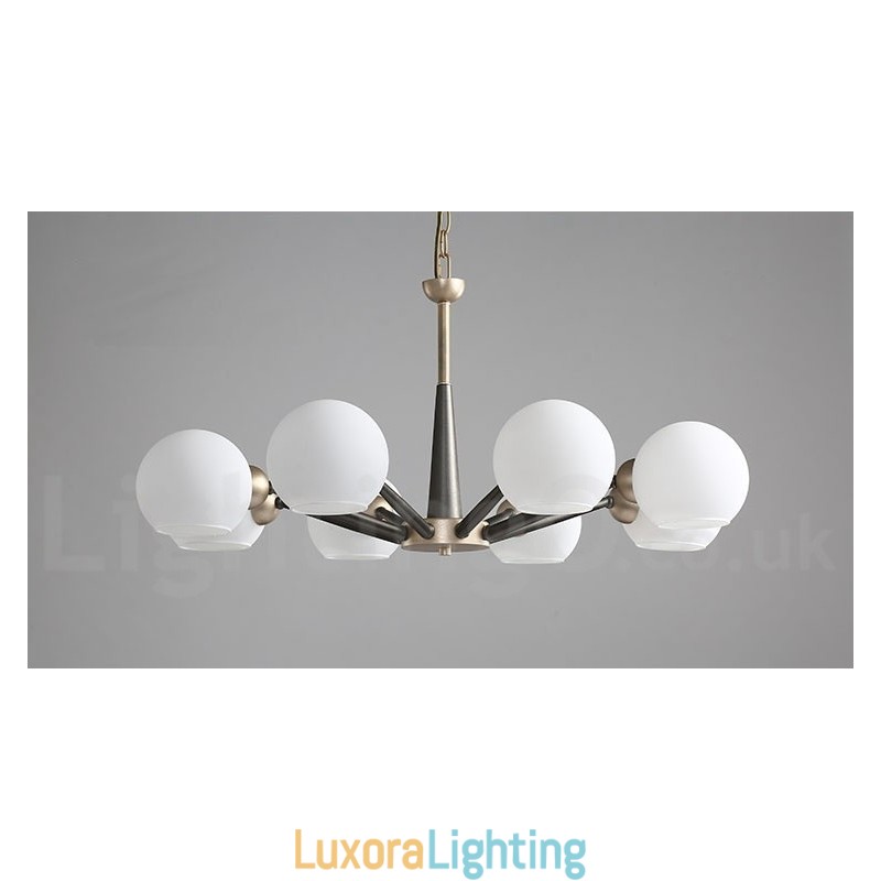 Designer Touch Decorative Retro Vintage Magic Bean Rustic Chandelier with Multi Colours Glass Shades