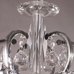 Designer Touch Decorative Chrome Elegant Crystal Candle Chandelier