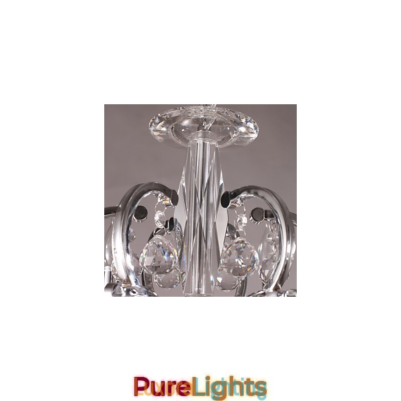 Designer Touch Decorative Chrome Elegant Crystal Candle Chandelier