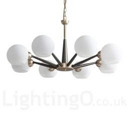 Designer Touch Decorative Retro Vintage Magic Bean Rustic Chandelier with Multi Colours Glass Shades