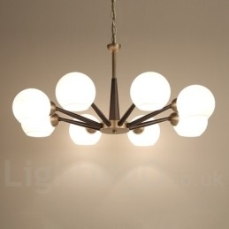 Designer Touch Decorative Retro Vintage Magic Bean Rustic Chandelier with Multi Colours Glass Shades