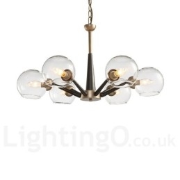 Designer Touch Decorative Retro Vintage Magic Bean Rustic Chandelier with Multi Colours Glass Shades
