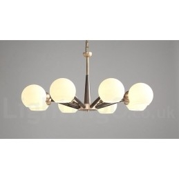 Designer Touch Decorative Retro Vintage Magic Bean Rustic Chandelier with Multi Colours Glass Shades