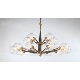 Designer Touch Decorative Retro Vintage Magic Bean Rustic Chandelier with Multi Colours Glass Shades