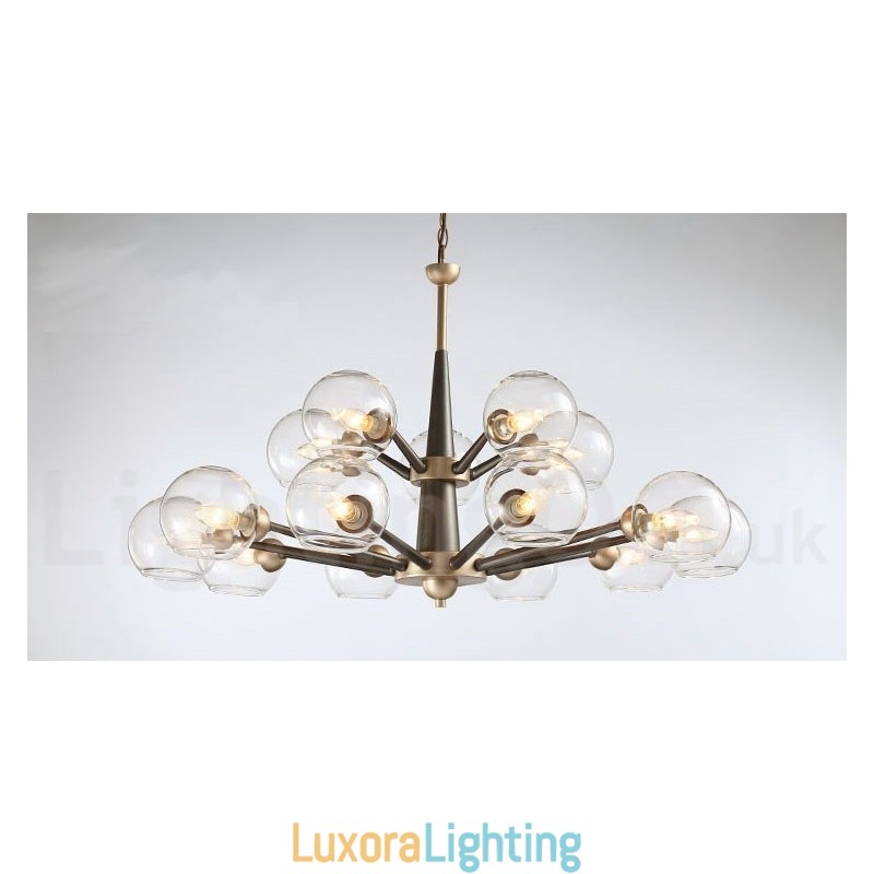 Designer Touch Decorative Retro Vintage Magic Bean Rustic Chandelier with Multi Colours Glass Shades