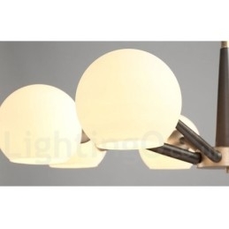 Designer Touch Decorative Retro Vintage Magic Bean Rustic Chandelier with Multi Colours Glass Shades