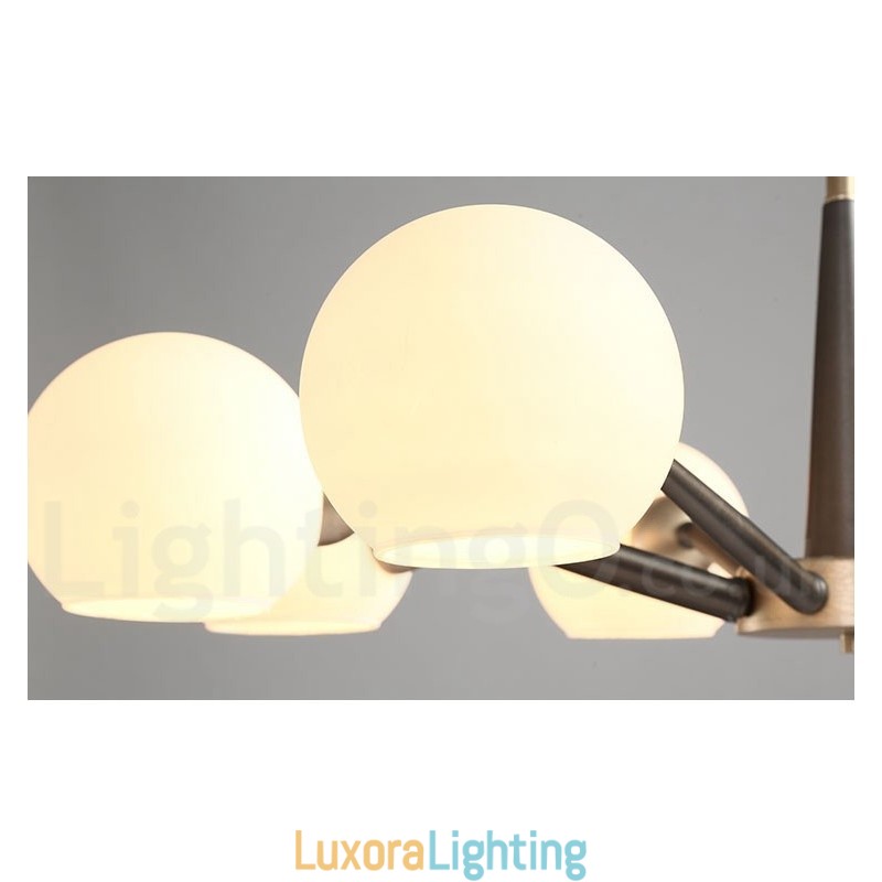 Designer Touch Decorative Retro Vintage Magic Bean Rustic Chandelier with Multi Colours Glass Shades