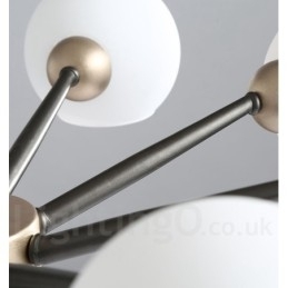 Designer Touch Decorative Retro Vintage Magic Bean Rustic Chandelier with Multi Colours Glass Shades