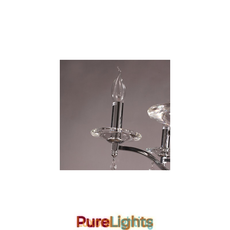 Designer Touch Decorative Chrome Elegant Crystal Candle Chandelier