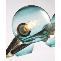 Designer Touch Decorative Retro Vintage Magic Bean Rustic Chandelier with Multi Colours Glass Shades