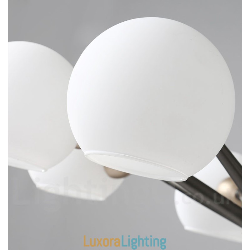 Designer Touch Decorative Retro Vintage Magic Bean Rustic Chandelier with Multi Colours Glass Shades