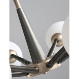 Designer Touch Decorative Retro Vintage Magic Bean Rustic Chandelier with Multi Colours Glass Shades