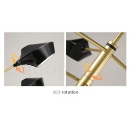 Designer Touch Decorative Modern Contemporary Pipe Chandelier with White Black Acrylic Shades