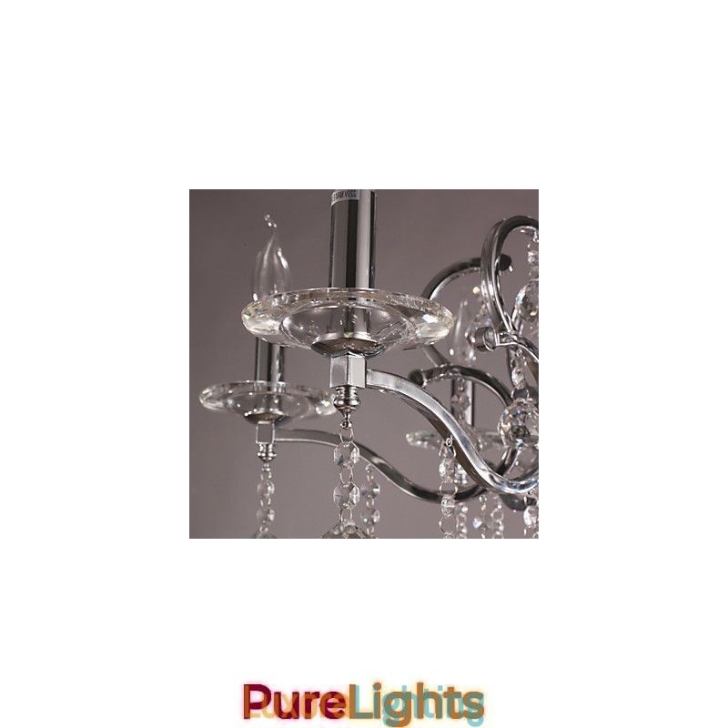 Designer Touch Decorative Chrome Elegant Crystal Candle Chandelier