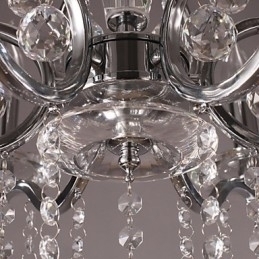 Designer Touch Decorative Chrome Elegant Crystal Candle Chandelier