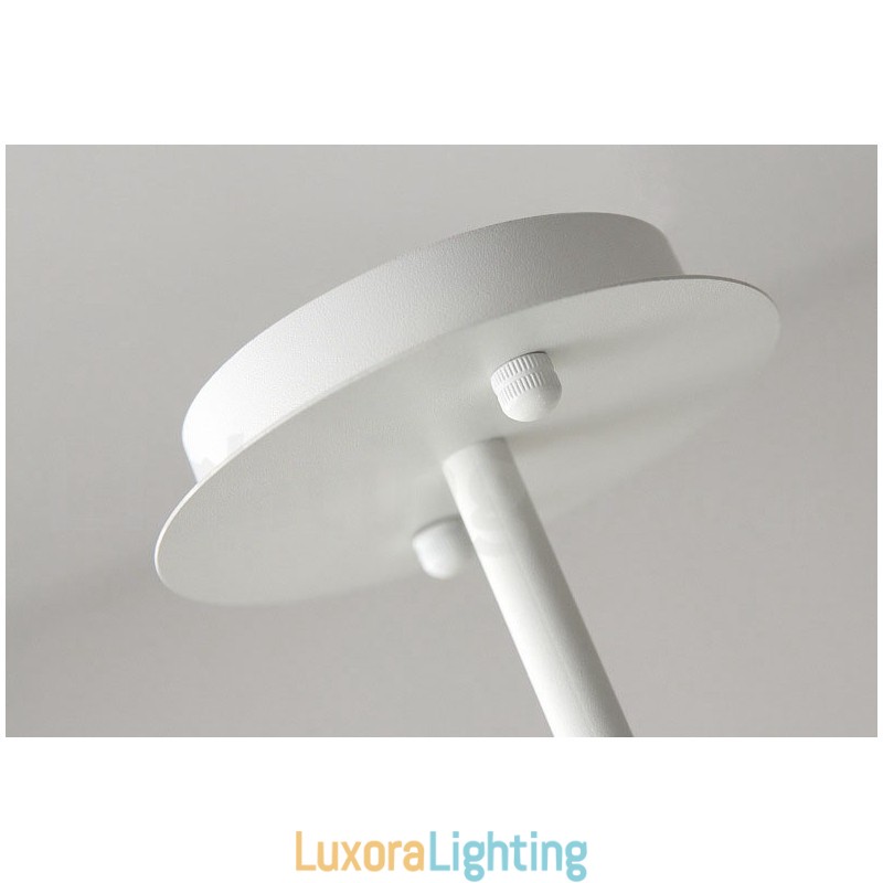 Designer Touch Decorative Modern Contemporary Pipe Chandelier with White Black Acrylic Shades