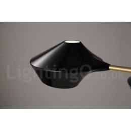 Designer Touch Decorative Modern Contemporary Pipe Chandelier with White Black Acrylic Shades