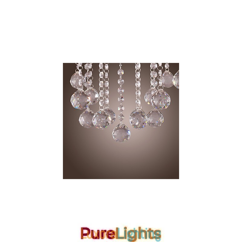 Designer Touch Decorative Chrome Elegant Crystal Candle Chandelier
