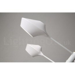 Designer Touch Decorative Modern Contemporary Pipe Chandelier with White Black Acrylic Shades