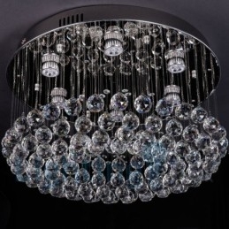 Designer Touch Decorative Modern K9 Crystal Round Flush Mount Ceiling Light