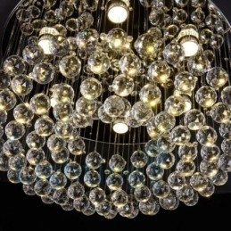 Designer Touch Decorative Modern K9 Crystal Round Flush Mount Ceiling Light