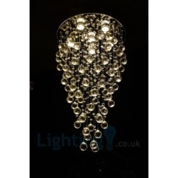 Designer Touch Decorative 6 Light Modern K9 Crystal Round Flush Mount Ceiling Light