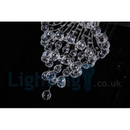 Designer Touch Decorative 4 Light Modern K9 Crystal Round Flush Mount Ceiling Light