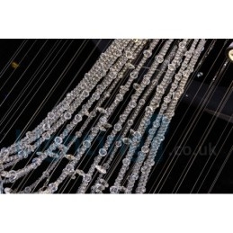 Designer Touch Decorative 4 Light Modern K9 Crystal Round Flush Mount Ceiling Light