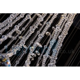 Designer Touch Decorative 4 Light Modern K9 Crystal Round Flush Mount Ceiling Light