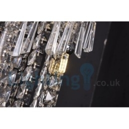 Designer Touch Decorative 4 x GU10 + 8 x G4 150CM Long Crystal Drop Light Modern K9 Crystal Round Flush Mount Ceiling Light