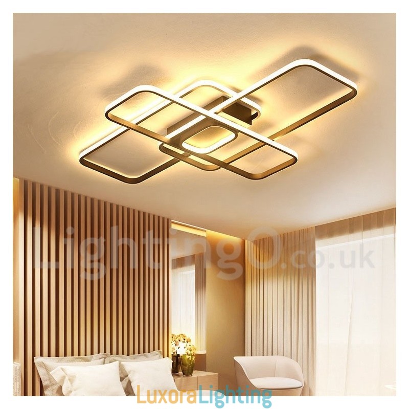 Designer Touch Decorative Modern Comtemporary Alumilium Painting Ceiling Light Flush Mount Light with Remoter Dimmer Also Can Be Used As Wall Light