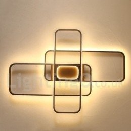 Designer Touch Decorative Modern Comtemporary Alumilium Painting Ceiling Light Flush Mount Light with Remoter Dimmer Also Can Be Used As Wall Light