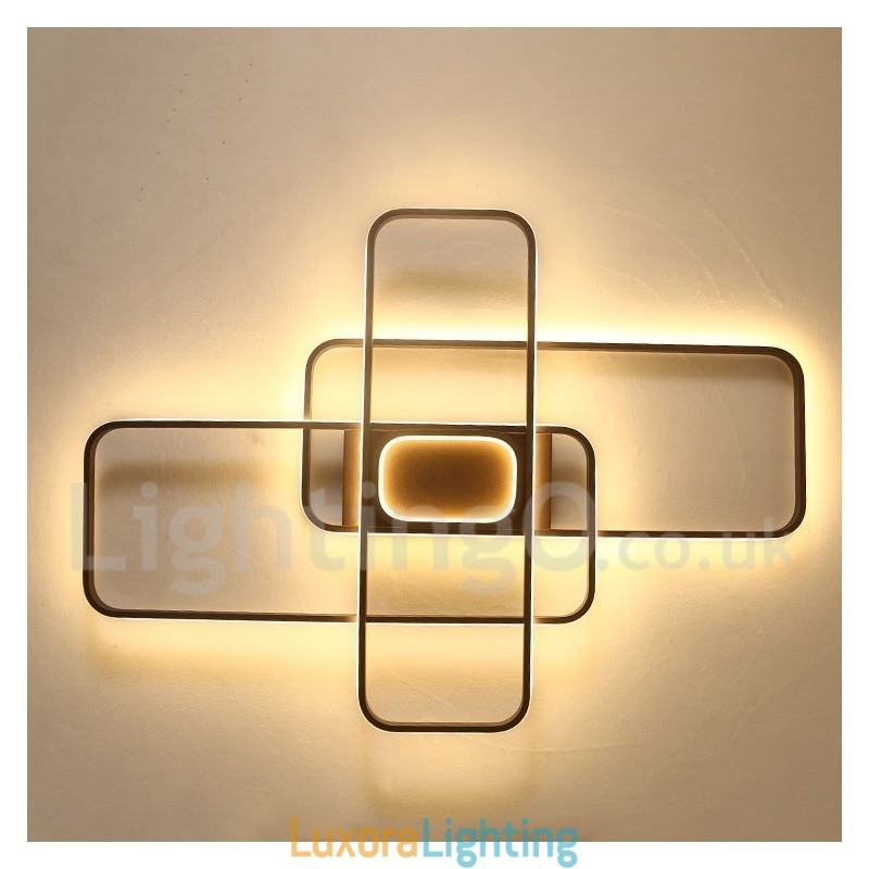 Designer Touch Decorative Modern Comtemporary Alumilium Painting Ceiling Light Flush Mount Light with Remoter Dimmer Also Can Be Used As Wall Light