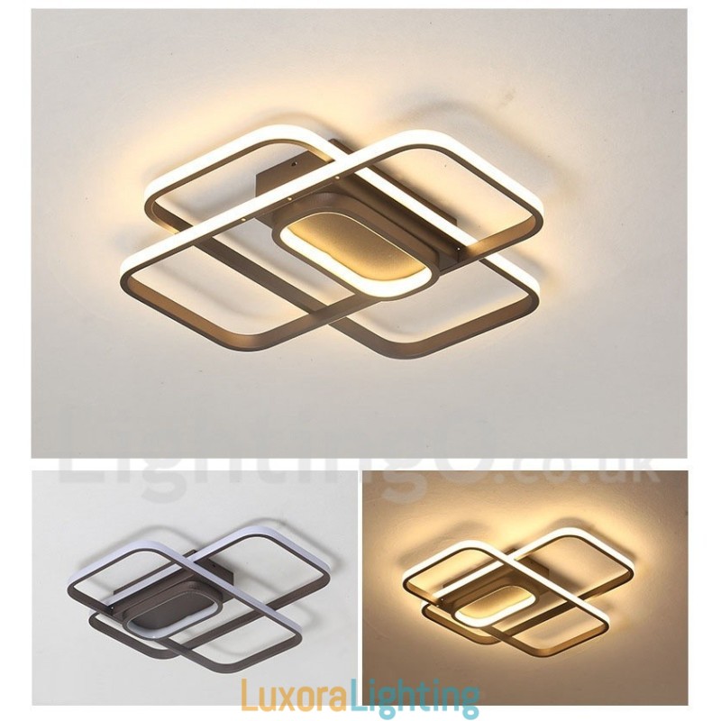 Designer Touch Decorative Modern Comtemporary Alumilium Painting Ceiling Light Flush Mount Light with Remoter Dimmer Also Can Be Used As Wall Light