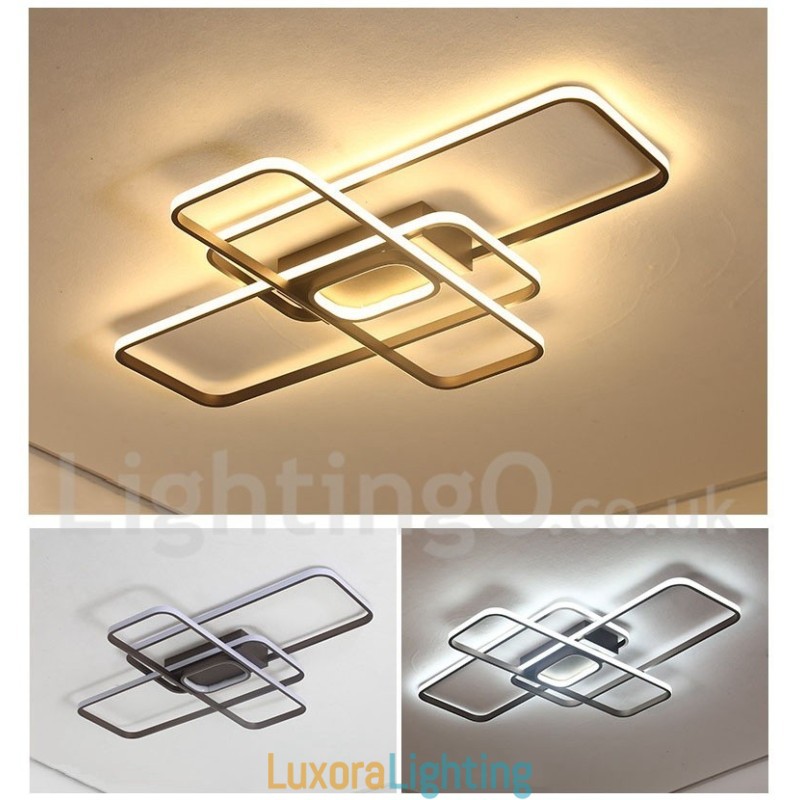 Designer Touch Decorative Modern Comtemporary Alumilium Painting Ceiling Light Flush Mount Light with Remoter Dimmer Also Can Be Used As Wall Light