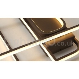 Designer Touch Decorative Modern Comtemporary Alumilium Painting Ceiling Light Flush Mount Light with Remoter Dimmer Also Can Be Used As Wall Light